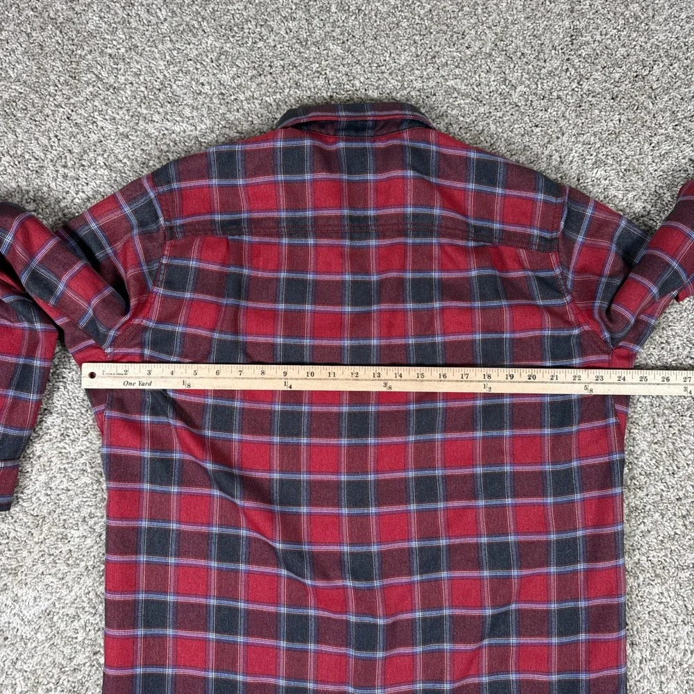 The North Face Shirt Mens Large‎ Red Black Plaid Button Up Long Sleeve